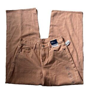 Old Navy Women’s Pink Mid Rise Baggy Wide Leg Jeans Size 2 NWT